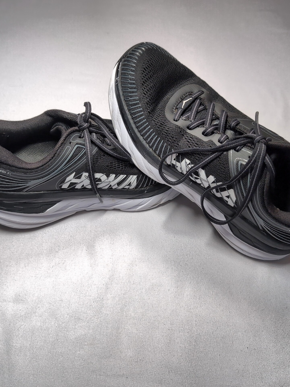 Hoka Bondi 7 Black and Gray Women's Running Sneakers Size 9
